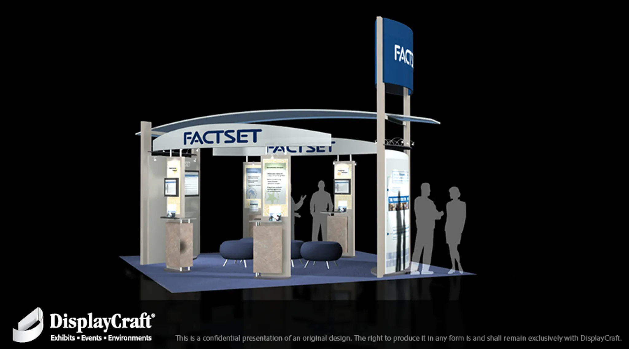 20x20 Isla booth design by DisplayCraft